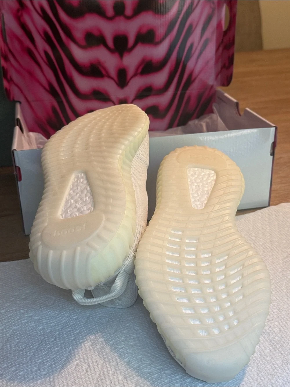 Yeezy Boost 350 V2 Cream/Off-White Knit Sneakers